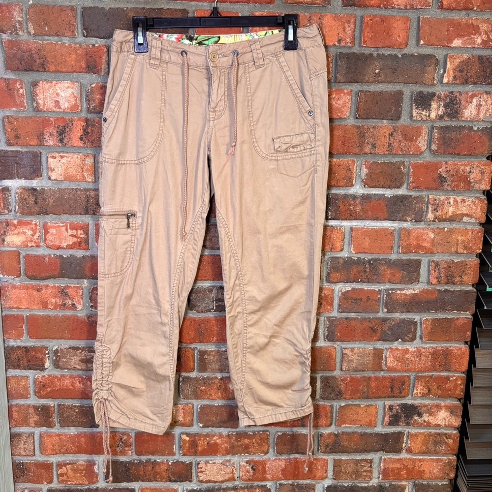 Unionbay womens y2k cargo capri pants khaki 5